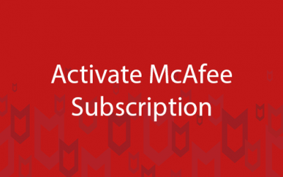 How to activate a McAfee product subscription
