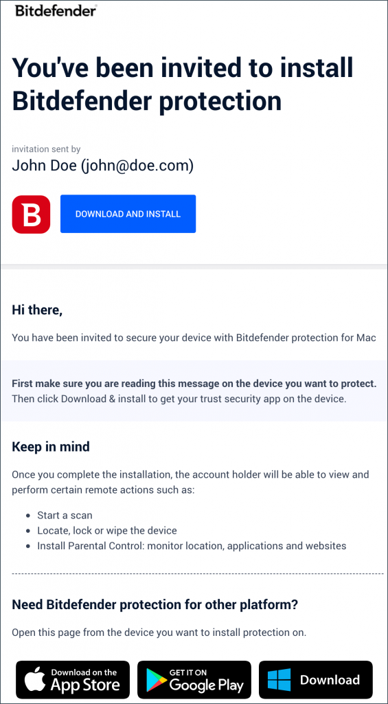 Install Bitdefender on Second Computer