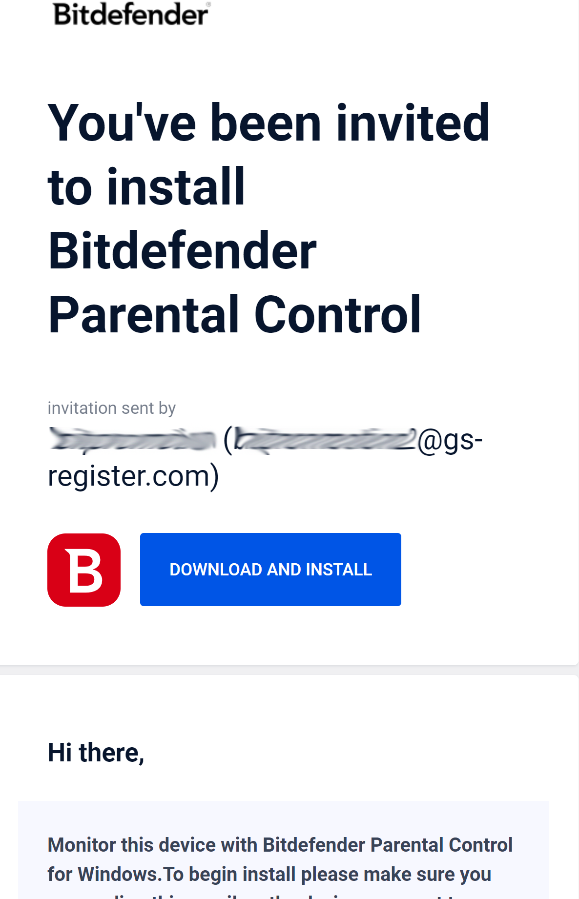 Bitdefender Parental Control on Windows - Choose