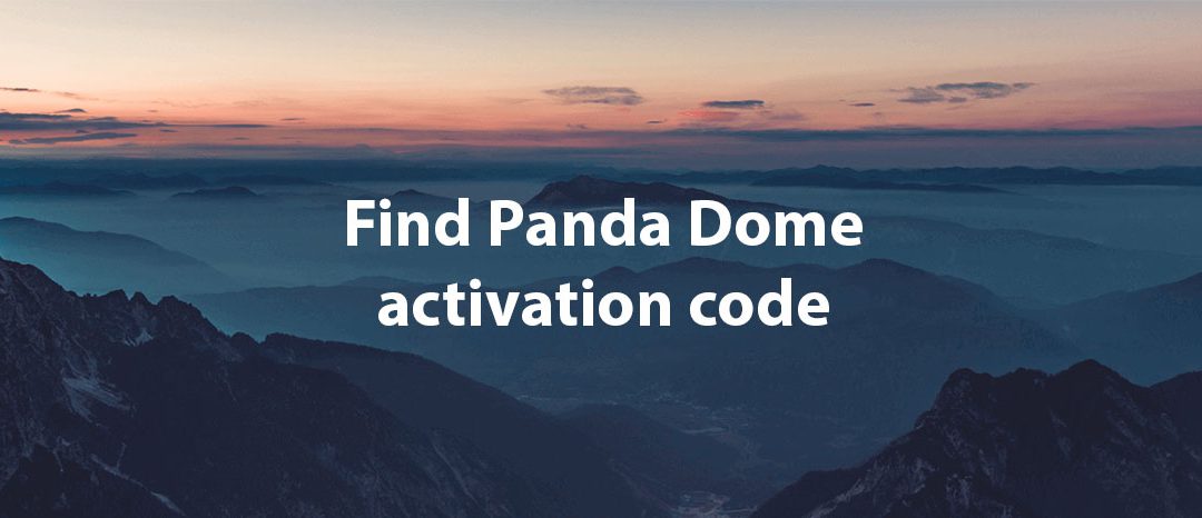 Where can I find Panda Dome activation code?