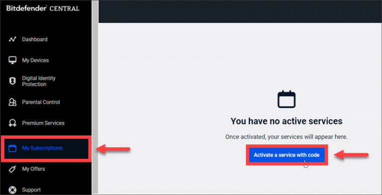 activating Bitdefender Subscription - 2
