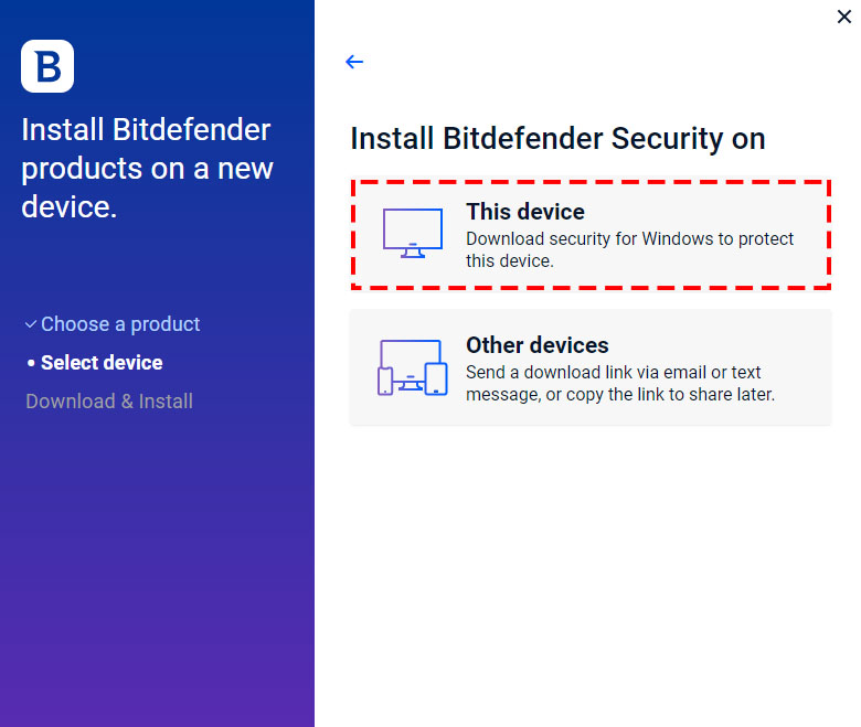 install Bitdefender on my device