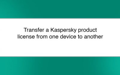 How to transfer a Kaspersky product license from one device to another
